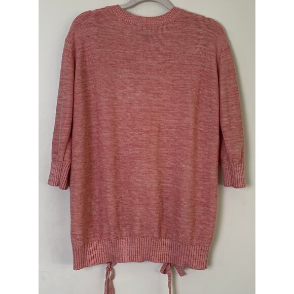 Soho New York&Co Jeans Women's Sweater Size M Tie Pink - Picture 3 of 10